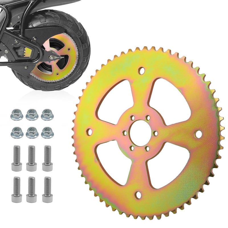 Superlong 60 Tooth Mini Bike Sprocket for 40/41/420 Chain, Rear Sprocket 37mm Bore with 6 Hole Fit for Coleman CT100U CC100X Baja Doodle Bug DB30 Monster Mega Moto MMB105 Mini Bike Parts - Image 1